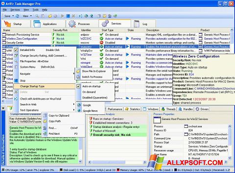 Ekran görüntüsü AnVir Task Manager Windows XP