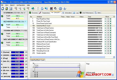 Ekran görüntüsü Hard Disk Sentinel Windows XP