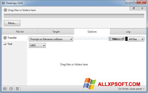 Ekran görüntüsü TeraCopy Windows XP