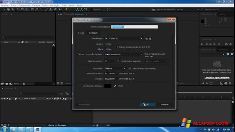 Ekran görüntüsü Adobe After Effects CC Windows XP