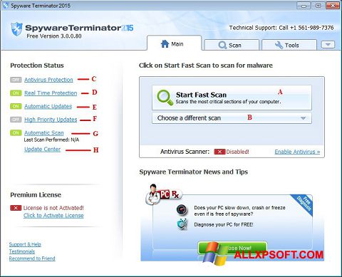 Ekran görüntüsü Spyware Terminator Windows XP