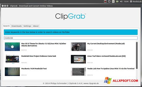 Ekran görüntüsü ClipGrab Windows XP