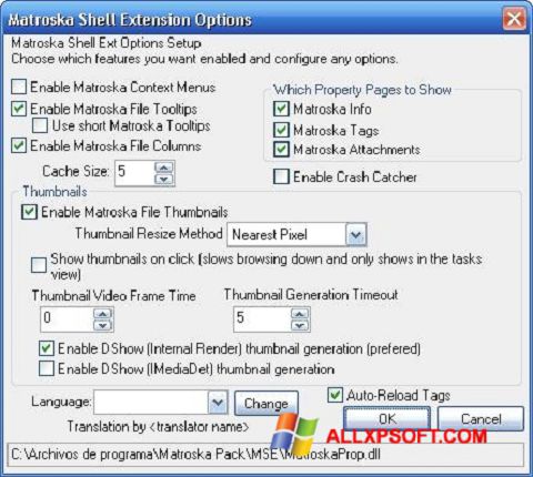 Ekran görüntüsü Matroska Pack Full Windows XP
