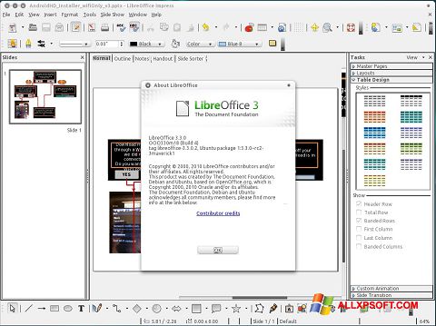 Ekran görüntüsü LibreOffice Windows XP