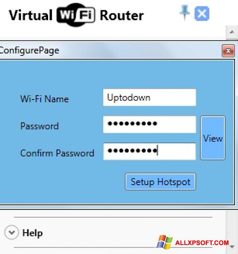 Ekran görüntüsü Virtual WiFi Router Windows XP