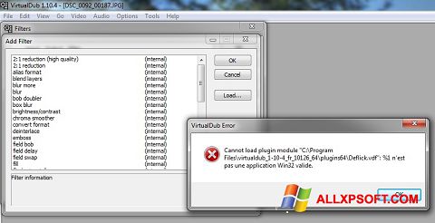 Ekran görüntüsü VirtualDub Windows XP