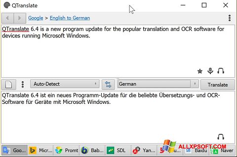 Ekran görüntüsü QTranslate Windows XP