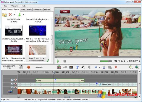 Ekran görüntüsü Bolide Movie Creator Windows XP