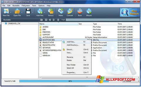 Ekran görüntüsü WinISO Windows XP