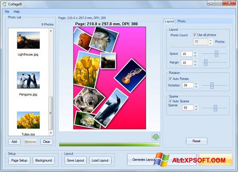 Ekran görüntüsü CollageIt Windows XP