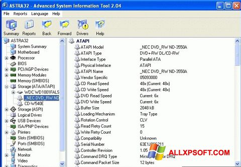 Ekran görüntüsü ASTRA32 Windows XP