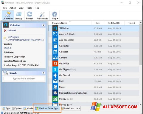 Ekran görüntüsü Uninstall Tool Windows XP