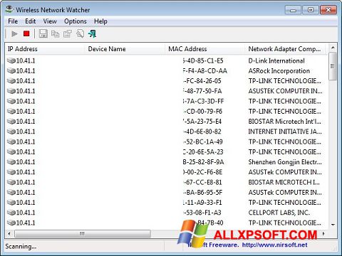 Ekran görüntüsü Wireless Network Watcher Windows XP
