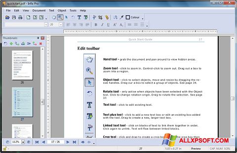 Ekran görüntüsü Infix PDF Editor Windows XP