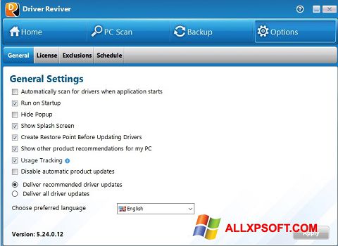 Ekran görüntüsü Driver Reviver Windows XP