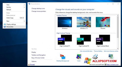 Ekran görüntüsü Personalization Panel Windows XP