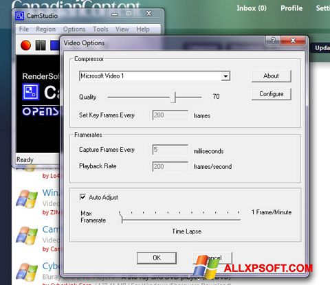 Ekran görüntüsü CamStudio Windows XP
