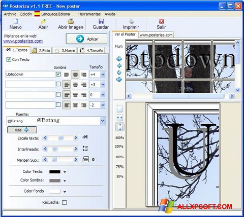 Ekran görüntüsü Posteriza Windows XP