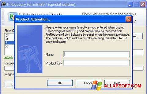 Ekran görüntüsü F-Recovery SD Windows XP