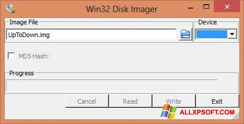 Ekran görüntüsü Win32 Disk Imager Windows XP