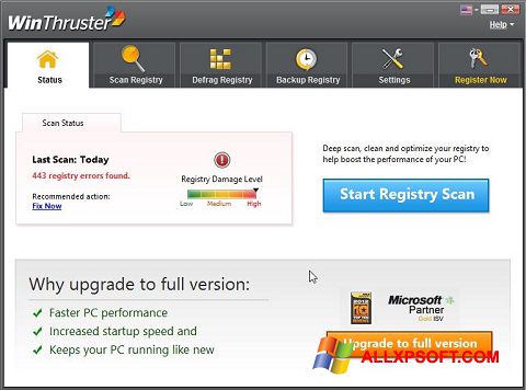 Ekran görüntüsü WinThruster Windows XP