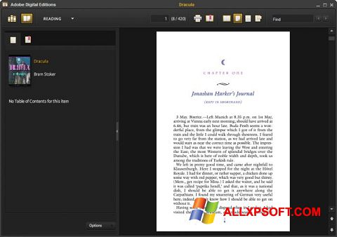 Ekran görüntüsü Adobe Digital Editions Windows XP