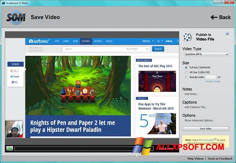 Ekran görüntüsü Screencast-O-Matic Windows XP