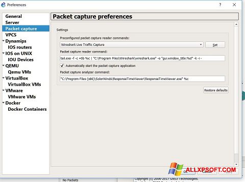 Ekran görüntüsü Wireshark Windows XP
