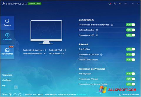 Ekran görüntüsü Baidu Antivirus Windows XP