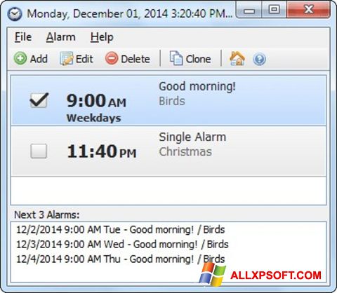 Ekran görüntüsü Free Alarm Clock Windows XP