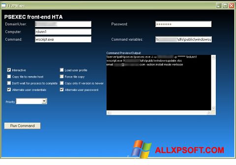 Ekran görüntüsü PsExec Windows XP