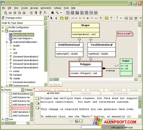 Ekran görüntüsü ArgoUML Windows XP