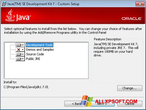 Ekran görüntüsü Java SE Development Kit Windows XP