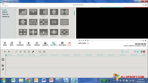 Ekran görüntüsü Wondershare Filmora Windows XP