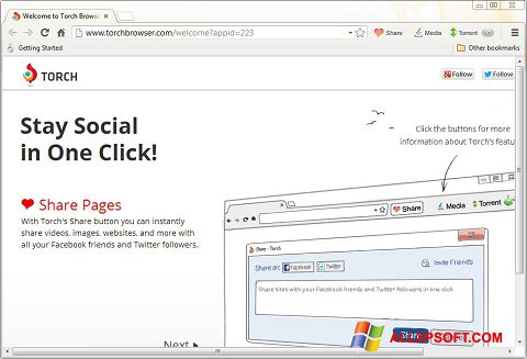 Ekran görüntüsü Torch Browser Windows XP